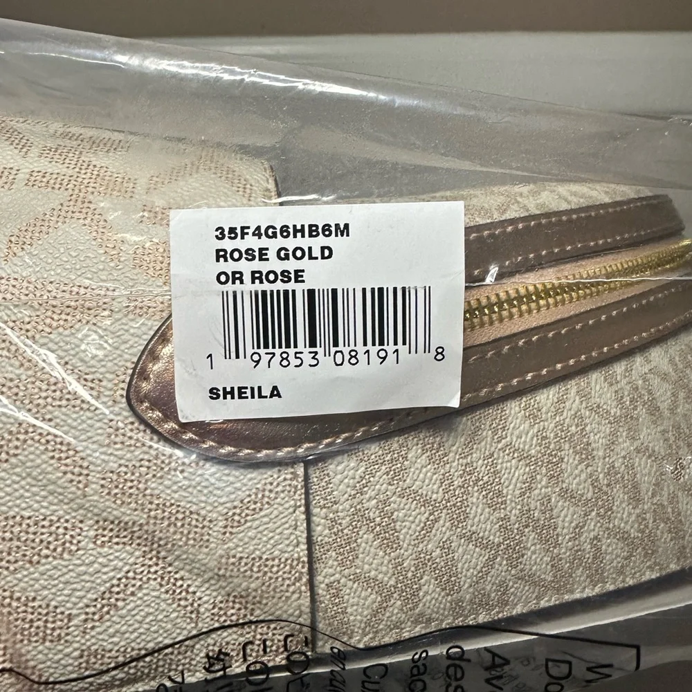 Michael Kors New Rose Gold Two-Tone Sheila Signature Medium Backpack